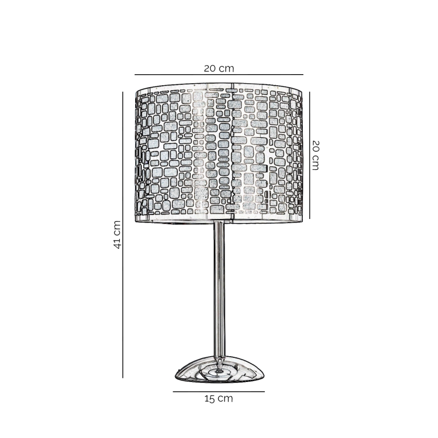 ONLI - Eπιτραπέζιο φωτιστικό BRUCE 1xE27/15W/230V 40 cm ματ χρώμιο