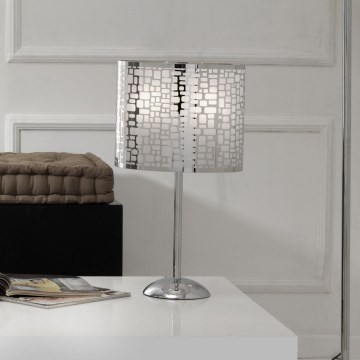 ONLI - Eπιτραπέζιο φωτιστικό BRUCE 1xE27/15W/230V 52 cm ματ χρώμιο