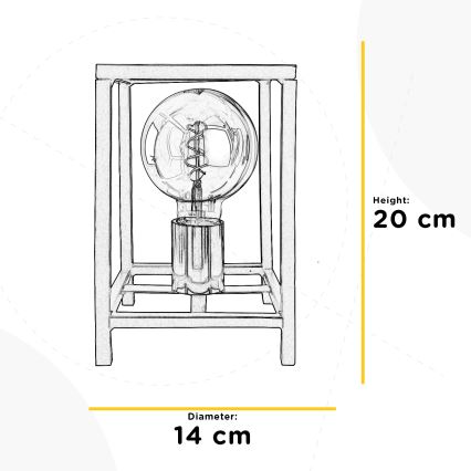 ONLI - Eπιτραπέζιο φωτιστικό FLOKI 1xE27/15W/230V 20 cm μαύρο/χαλκός