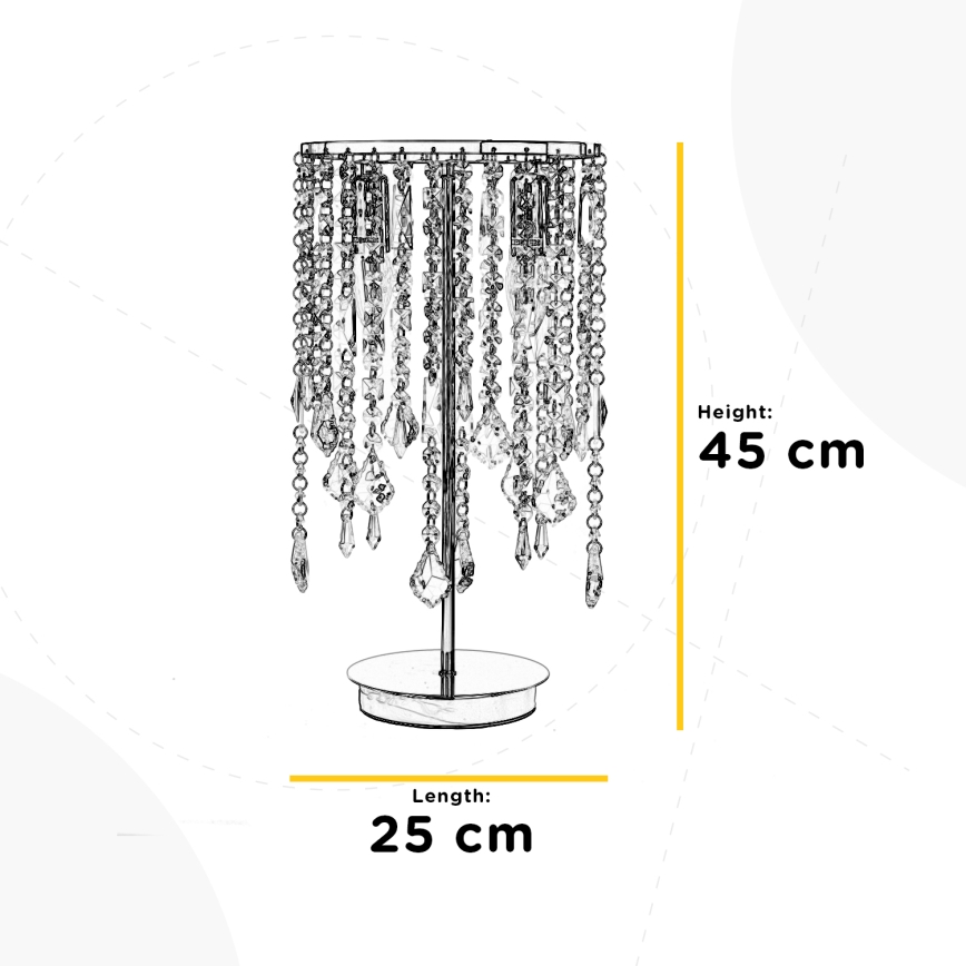 ONLI - Eπιτραπέζιο φωτιστικό LAILA 2xE14/10W/230V 45 cm