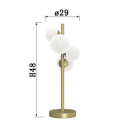 ONLI - Eπιτραπέζιο φωτιστικό PALOMA 4xG9/10W/230V 48 cm χρυσό