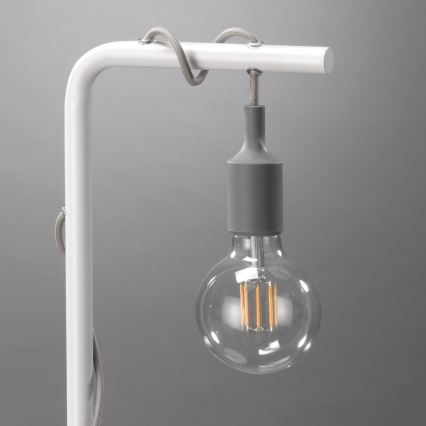 ONLI - Eπιτραπέζιο φωτιστικό WIRE 1xE27/15W/230V 50 cm γκρι/λευκό