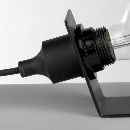 ONLI - Eπιτραπέζιο φωτιστικό WIRE 1xE27/15W/230V 9 cm μαύρο