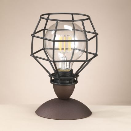ONLI - Eπιτραπέζιο φωτιστικό ΑΡΑΧΝΗ 1xE27/15W/230V 23 cm μαύρο/καφέ