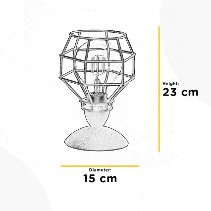 ONLI - Eπιτραπέζιο φωτιστικό ΑΡΑΧΝΗ 1xE27/15W/230V 23 cm μαύρο/καφέ