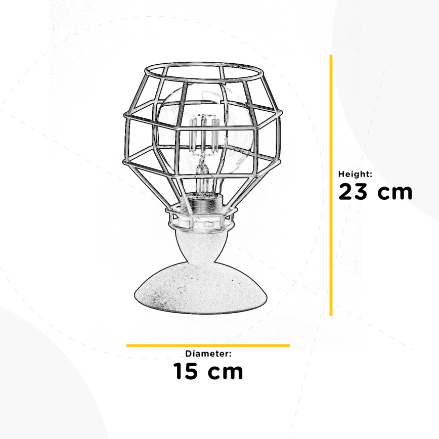 ONLI - Eπιτραπέζιο φωτιστικό ΑΡΑΧΝΗ 1xE27/15W/230V 23 cm μαύρο/καφέ