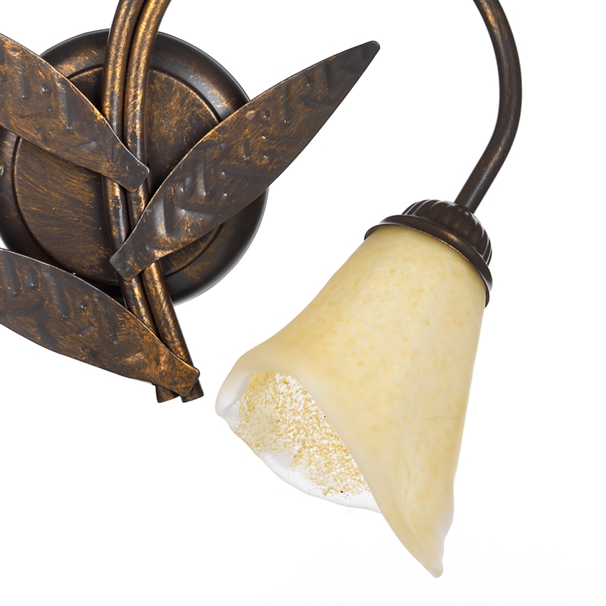 ONLI - Φωτιστικό τοίχου ALGA 2xE14/6W/230V μπρονζέ