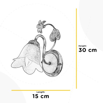 ONLI - Φωτιστικό τοίχου BOTTON DORO 1xE14/6W/230V