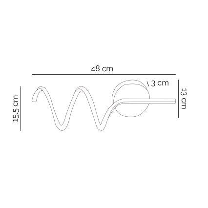 ONLI - Φωτιστικό τοίχου LED TWIST LED/6W/230V 4000K μαύρο