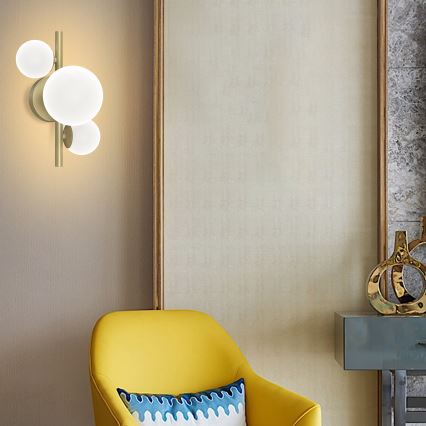 ONLI - Φωτιστικό τοίχου PALOMA 3xG9/10W/230V χρυσό