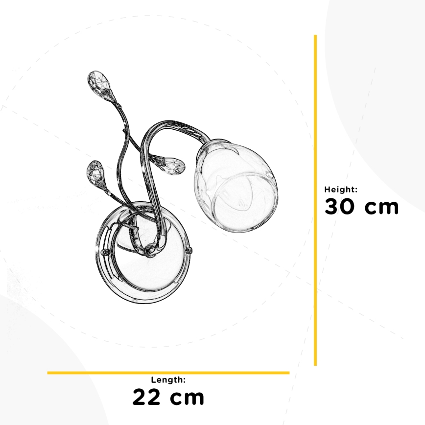 ONLI - Φωτιστικό τοίχου SHARON 1xE14/6W/230V