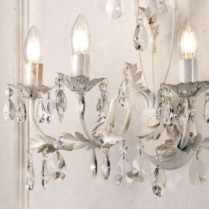 ONLI - Φωτιστικό τοίχου TERESA 3xE14/6W/230V λευκό