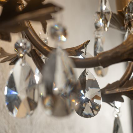 ONLI - Φωτιστικό τοίχου TERESA 5xE14/6W/230V μπρονζέ