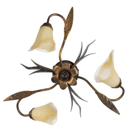 ONLI - Φωτιστικό οροφής ALGA 3xE14/6W/230V μπρονζέ