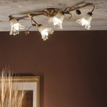 ONLI - Φωτιστικό οροφής ARIANNA 4xE14/6W/230V μπρονζέ