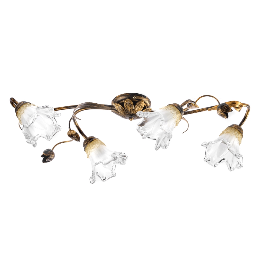 ONLI - Φωτιστικό οροφής ARIANNA 4xE14/6W/230V μπρονζέ