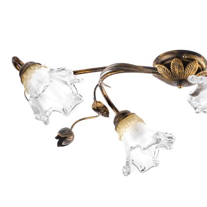 ONLI - Φωτιστικό οροφής ARIANNA 4xE14/6W/230V μπρονζέ