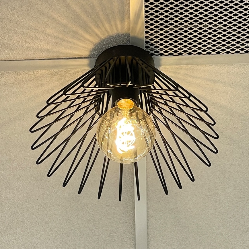 ONLI - Φωτιστικό οροφής DUCCIO 1xE27/22W/230V διάμετρος 30 cm μαύρο