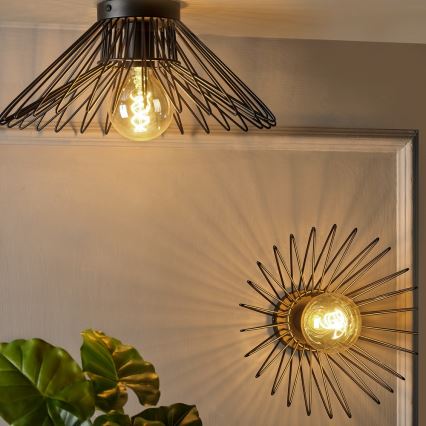 ONLI - Φωτιστικό οροφής DUCCIO 1xE27/22W/230V διάμετρος 30 cm μαύρο