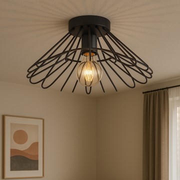 ONLI - Φωτιστικό οροφής DUCCIO 1xE27/22W/230V διάμετρος 60 cm μαύρο