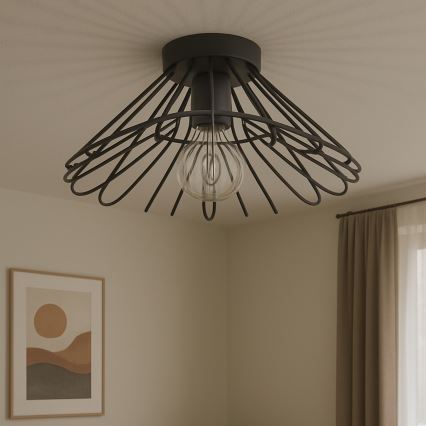 ONLI - Φωτιστικό οροφής DUCCIO 1xE27/22W/230V διάμετρος 60 cm μαύρο