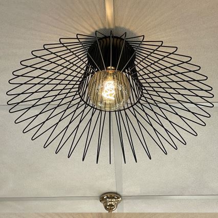 ONLI - Φωτιστικό οροφής DUCCIO 1xE27/22W/230V διάμετρος 60 cm μαύρο