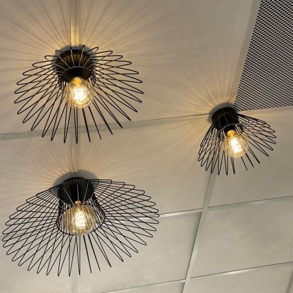 ONLI - Φωτιστικό οροφής DUCCIO 1xE27/22W/230V διάμετρος 60 cm μαύρο