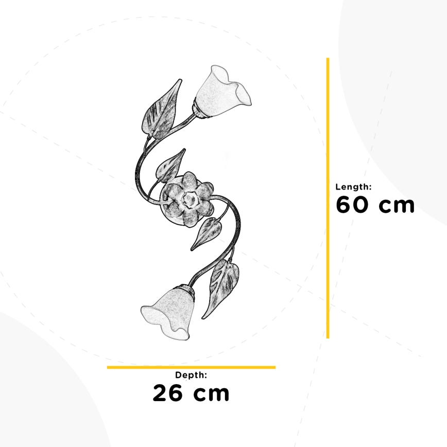 ONLI - Φωτιστικό οροφής MIRANDA 2xE14/6W/230V