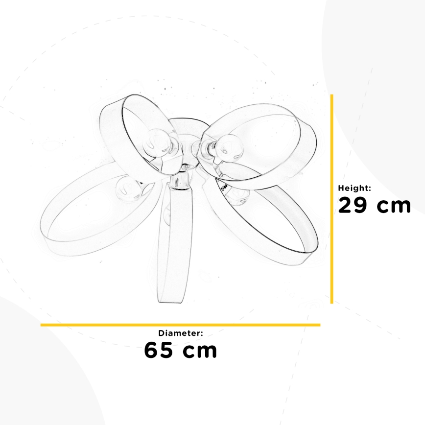 ONLI - Φωτιστικό οροφής SERENA 5xE14/6W/230V λευκό