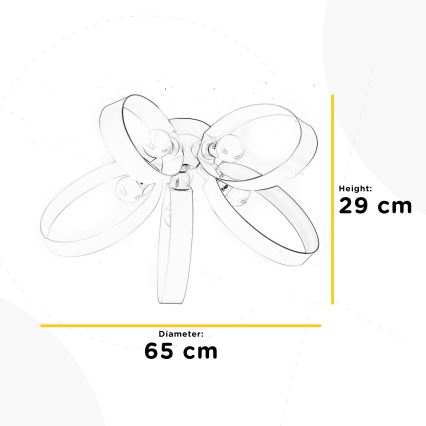 ONLI - Φωτιστικό οροφής SERENA 5xE14/6W/230V μαύρο