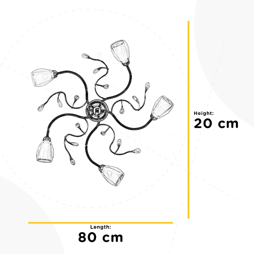 ONLI - Φωτιστικό οροφής SHARON 5xE14/6W/230V