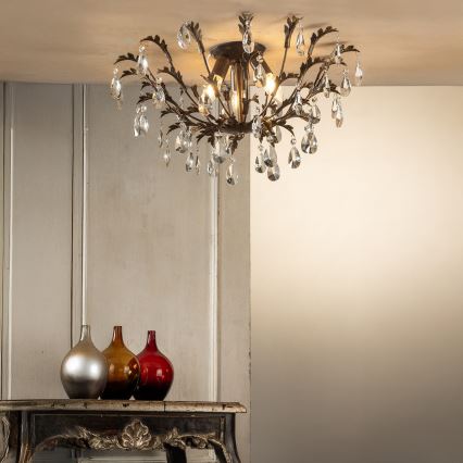 ONLI - Φωτιστικό οροφής TERESA 3xE14/6W/230V μπρονζέ