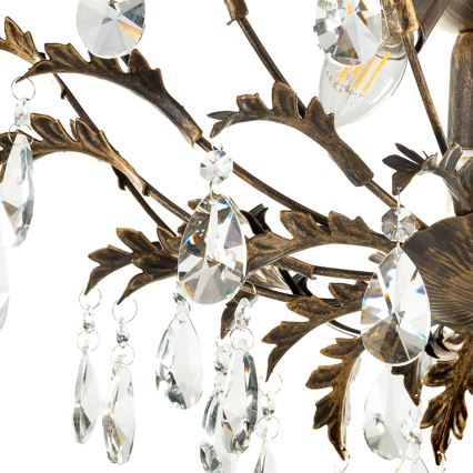 ONLI - Φωτιστικό οροφής TERESA 3xE14/6W/230V μπρονζέ