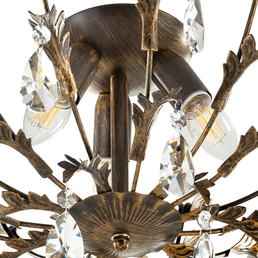 ONLI - Φωτιστικό οροφής TERESA 3xE14/6W/230V μπρονζέ