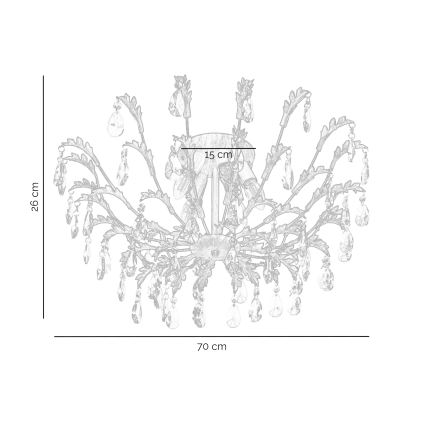 ONLI - Φωτιστικό οροφής TERESA 5xE14/6W/230V μπρονζέ