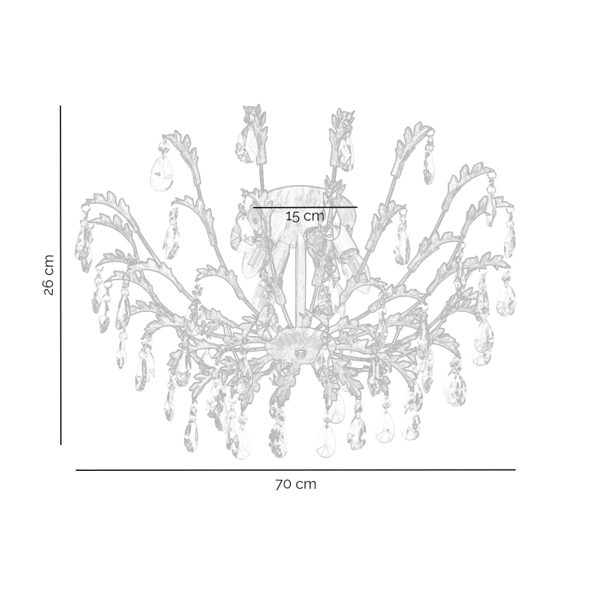 ONLI - Φωτιστικό οροφής TERESA 5xE14/6W/230V μπρονζέ