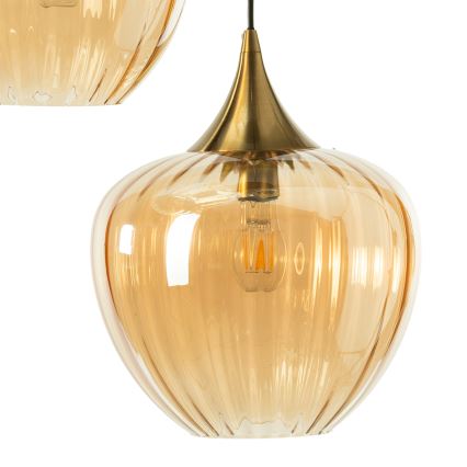 ONLI - Κρεμαστό φωτιστικό ELIDE σε καλώδιο 3xE27/15W/230V μαύρο/χάλκινο