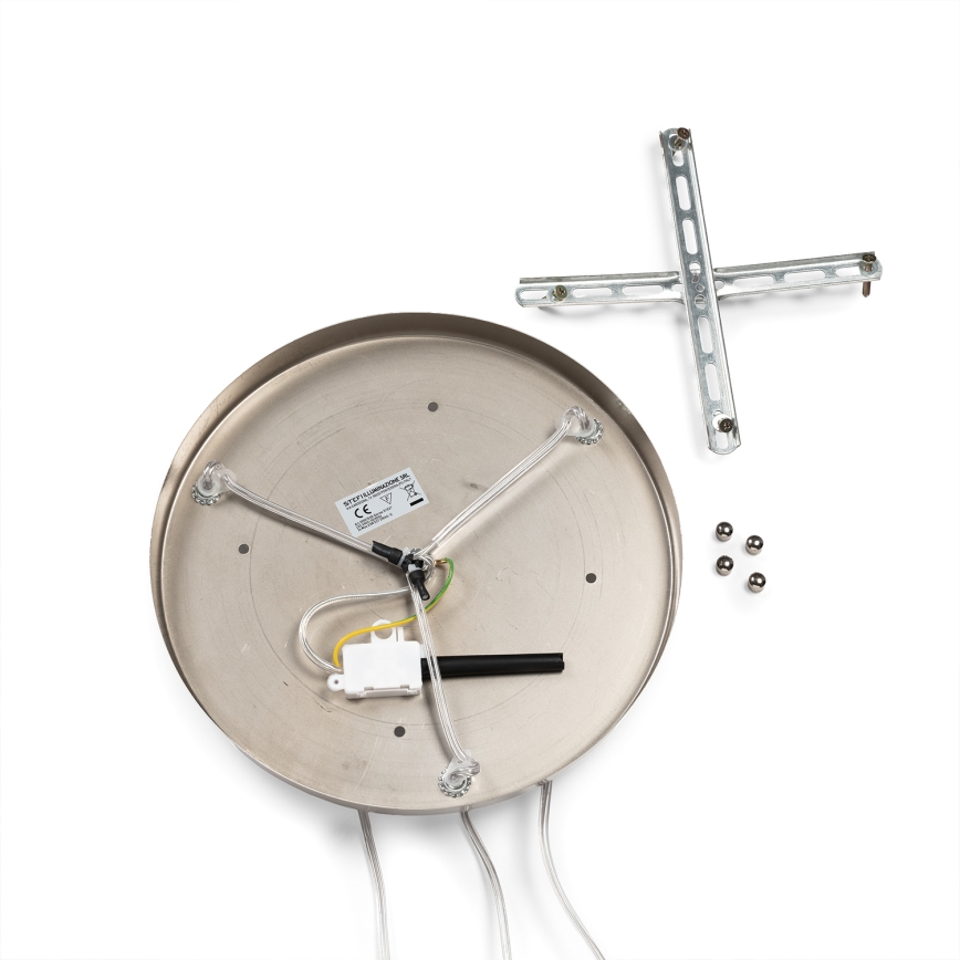 ONLI - Κρεμαστό φωτιστικό σε καλώδιο DOROTY 3xE27/15W/230V λευκό/γυαλιστερό χρώμιο