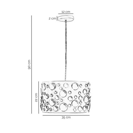 ONLI - Κρεμαστό φωτιστικό με καλώδιο BOLLICINE 1xE27/15W/230V λευκό