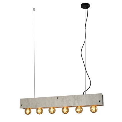 ONLI - Κρεμαστό φωτιστικό οροφής ARGO 6xE27/22W/230V γκρι