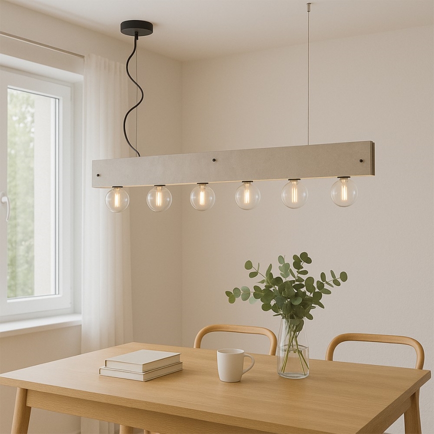 ONLI - Κρεμαστό φωτιστικό οροφής ARGO 6xE27/22W/230V γκρι