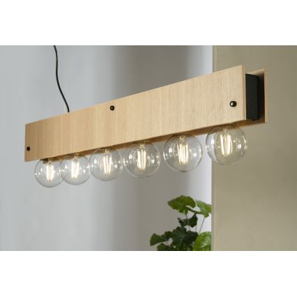 ONLI - Κρεμαστό φωτιστικό οροφής ARGO 6xE27/22W/230V μπεζ