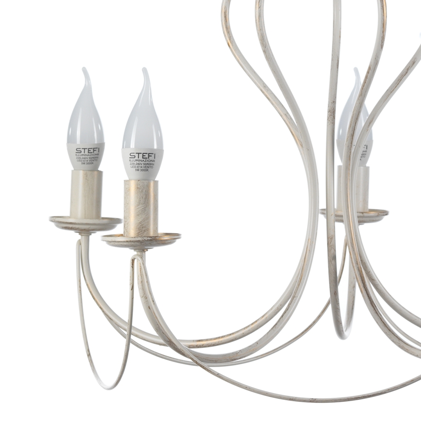 ONLI - Κρεμαστό φωτιστικό οροφής CANDELA 5xE14/6W/230V λευκό