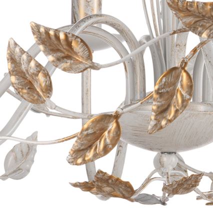 ONLI - Κρεμαστό φωτιστικό οροφής COLLANA 6xE14/6W/230V λευκό/χρυσό