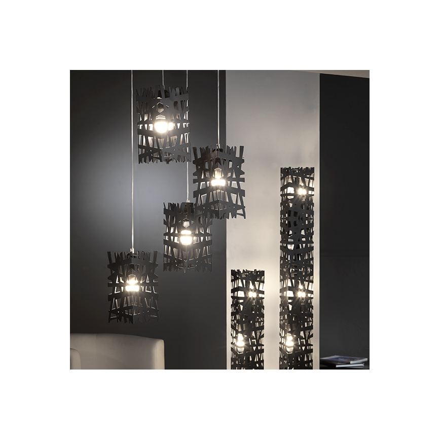 ONLI - Κρεμαστό φωτιστικό οροφής FORESTA 1xE27/15W/230V μαύρο