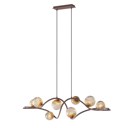 ONLI - Κρεμαστό φωτιστικό οροφής FRIDA 8xG9/10W/230V χαλκός