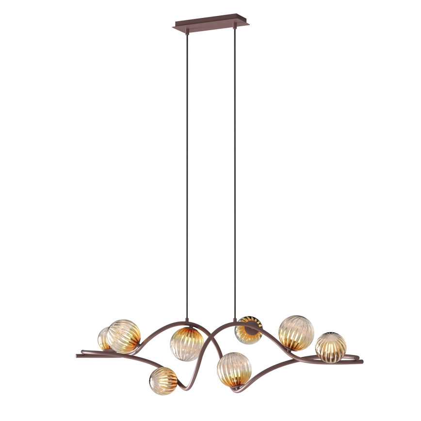 ONLI - Κρεμαστό φωτιστικό οροφής FRIDA 8xG9/10W/230V χαλκός