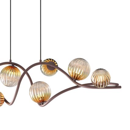 ONLI - Κρεμαστό φωτιστικό οροφής FRIDA 8xG9/10W/230V χαλκός