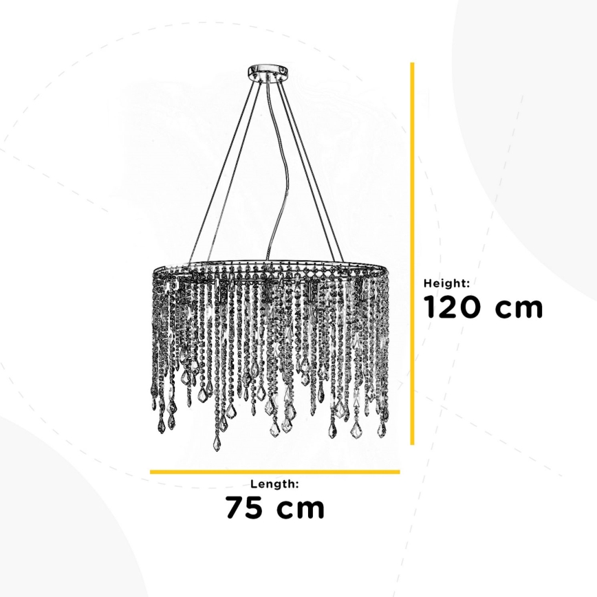 ONLI - Κρεμαστό φωτιστικό οροφής LAILA 5xE14/10W/230V