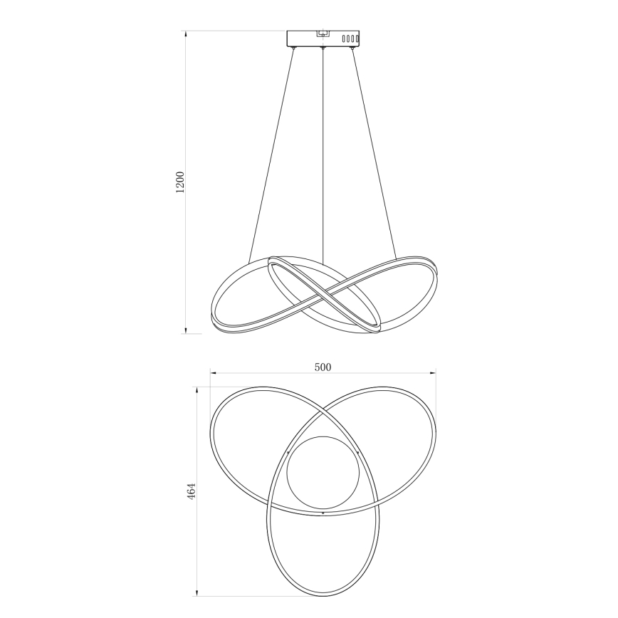 ONLI -  Κρεμαστό φωτιστικό οροφής LED DAFNE LED/30W/230W 4000K μαύρο